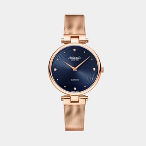 Elegance Royal Diamonds Women Quartz Blue Dial Analog Mesh Watch 29044.44.57MB women watches best women watches affordable women's watches branded women watches