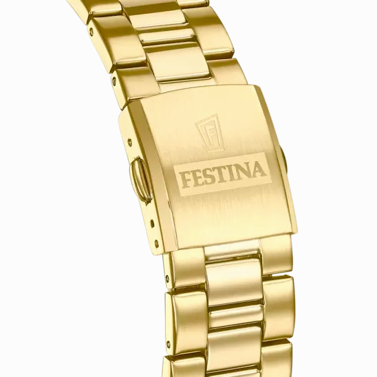 Elegant Festina F20555/4 Men's Classic Watch with Stainless Steel Strap and Blue Dial