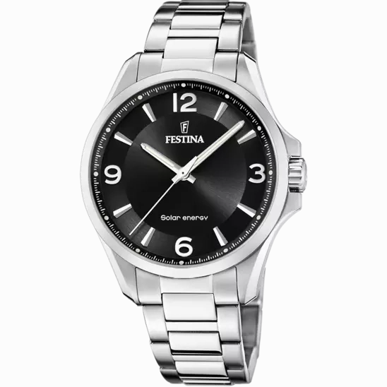 Elegant Festina Men's Watch with Silver Stainless Steel Strap and Black Dial F20656/4,quartz watch, quartz watches for men, quartz watches for women, best quartz watch, minimalist quartz watch, luxury quartz watch, waterproof quartz watch,analog quartz wa