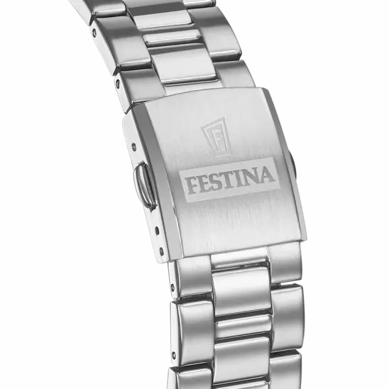 Elegant Steel-Strapped Blue Festina Watch F20552/3 - A Blend of Sophistication and Functionality