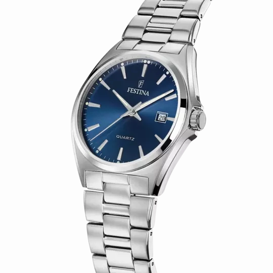 Elegant Steel-Strapped Blue Festina Watch F20552/3 - A Blend of Sophistication and Functionality