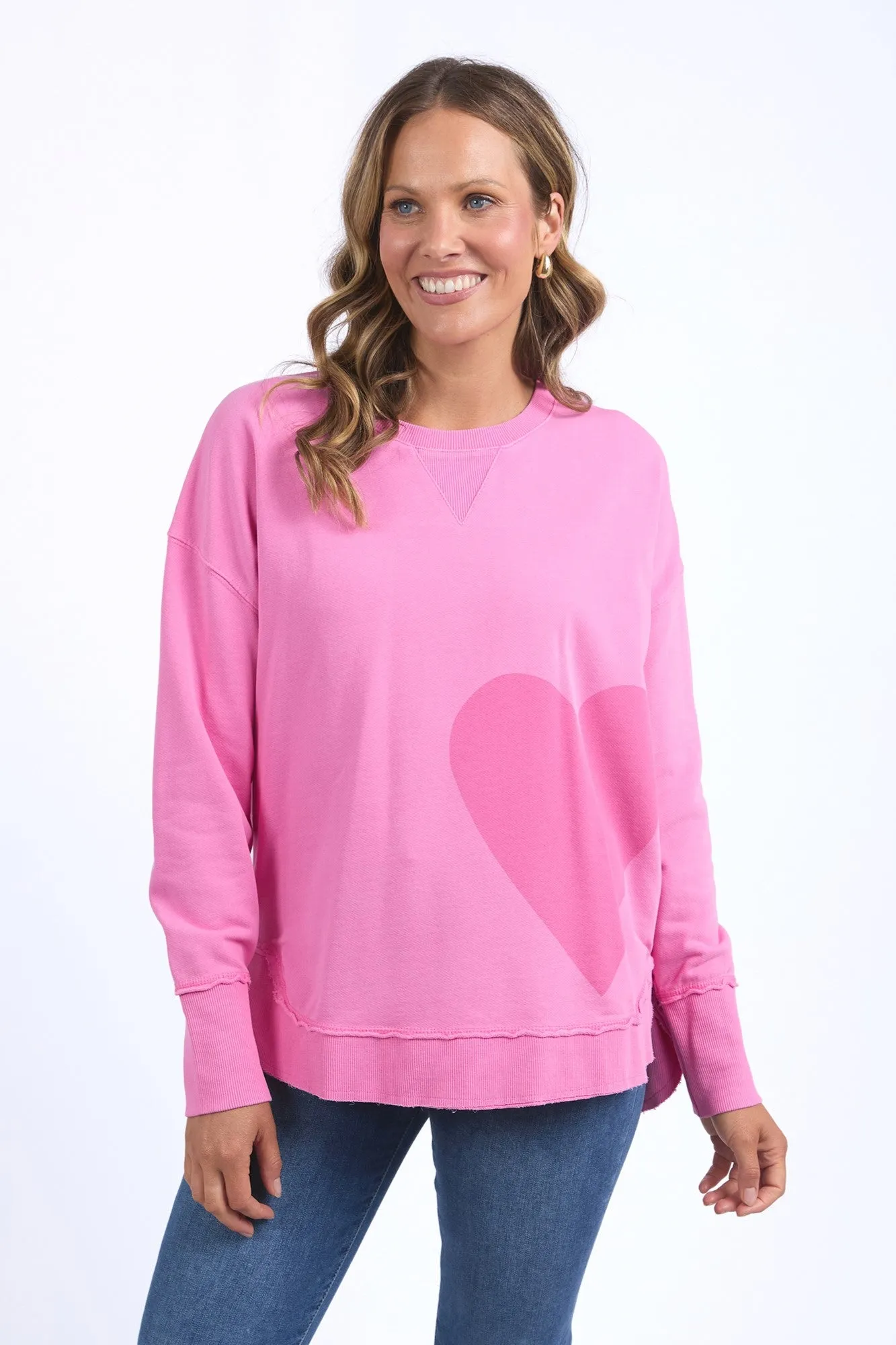 Elm One Heart Crew Pink Geranium