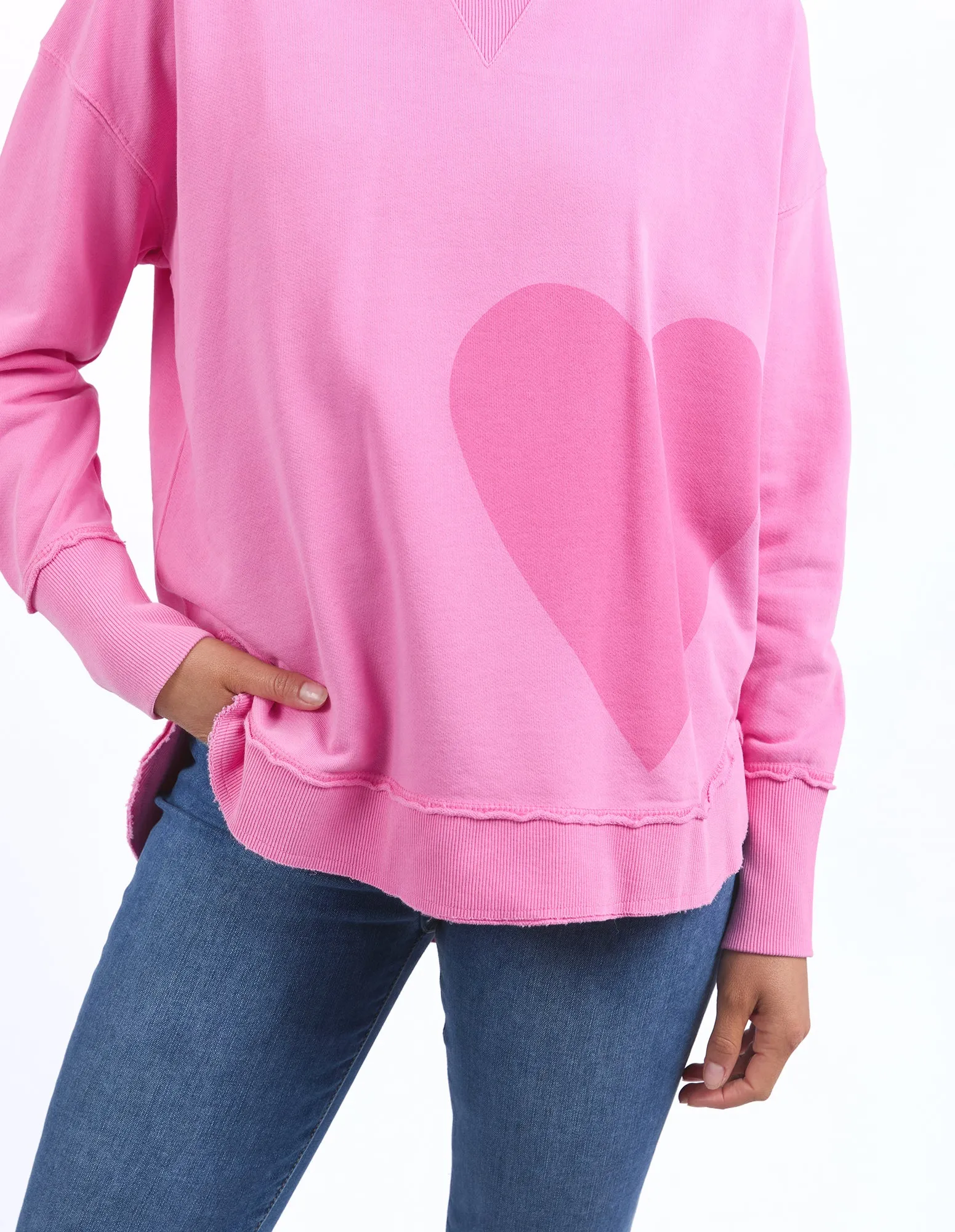 Elm One Heart Crew Pink Geranium