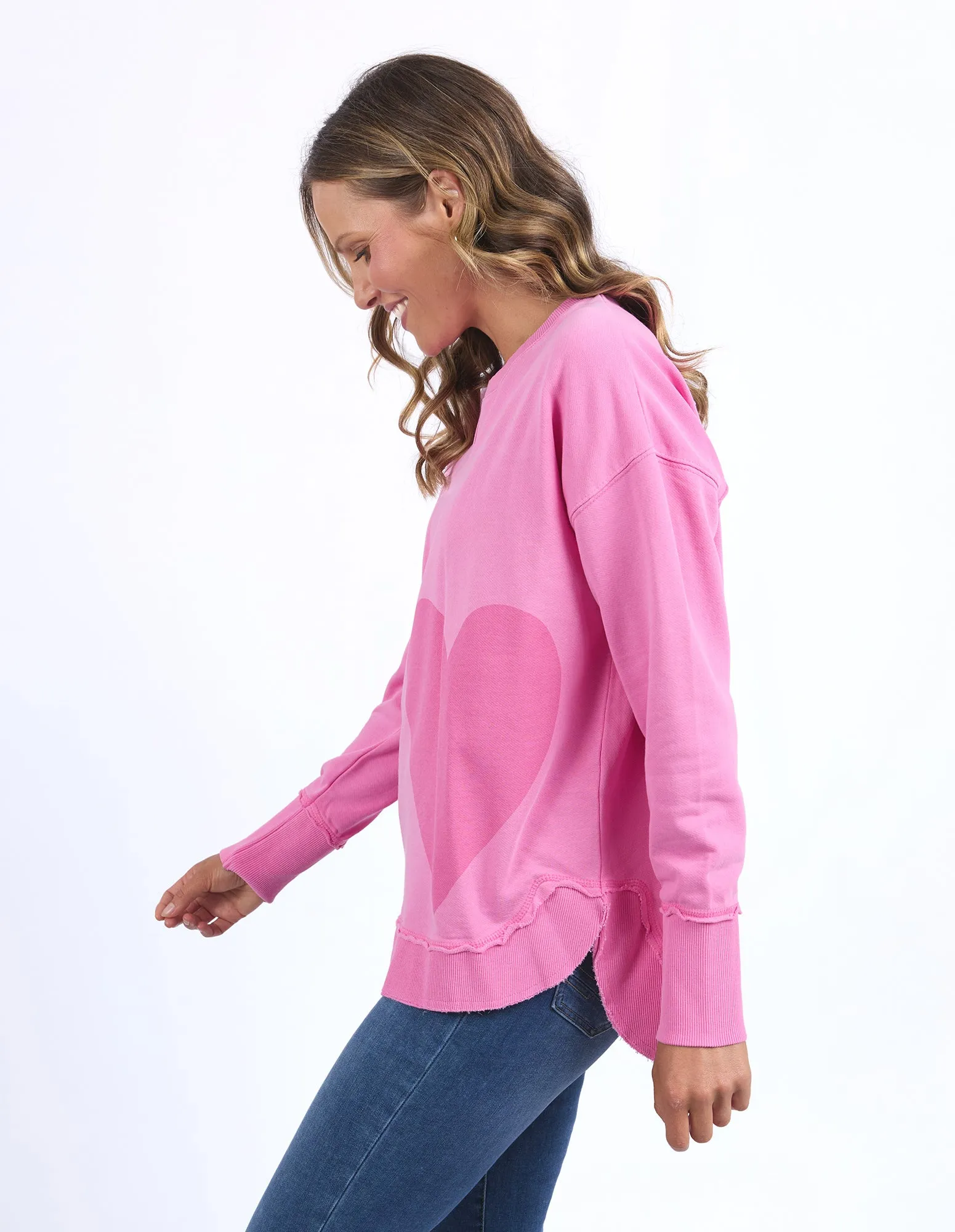 Elm One Heart Crew Pink Geranium