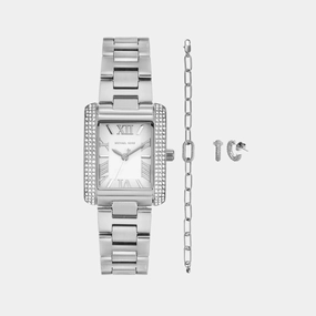 Emery Women Quartz White Dial Analog Stainless Steel Watch MK4839SET women watches best women watches affordable women's watches branded women watches