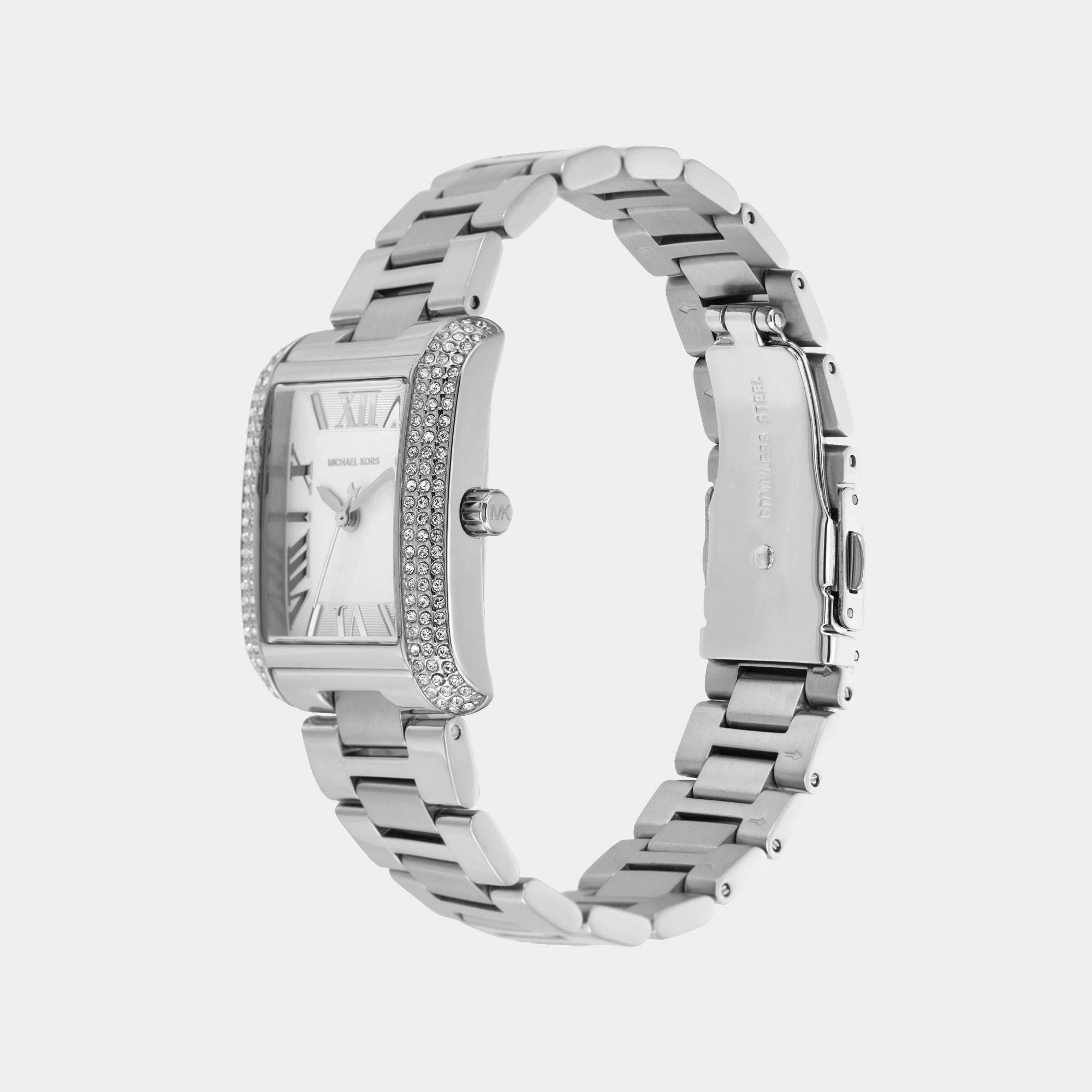 Emery Women Quartz White Dial Analog Stainless Steel Watch MK4839SET