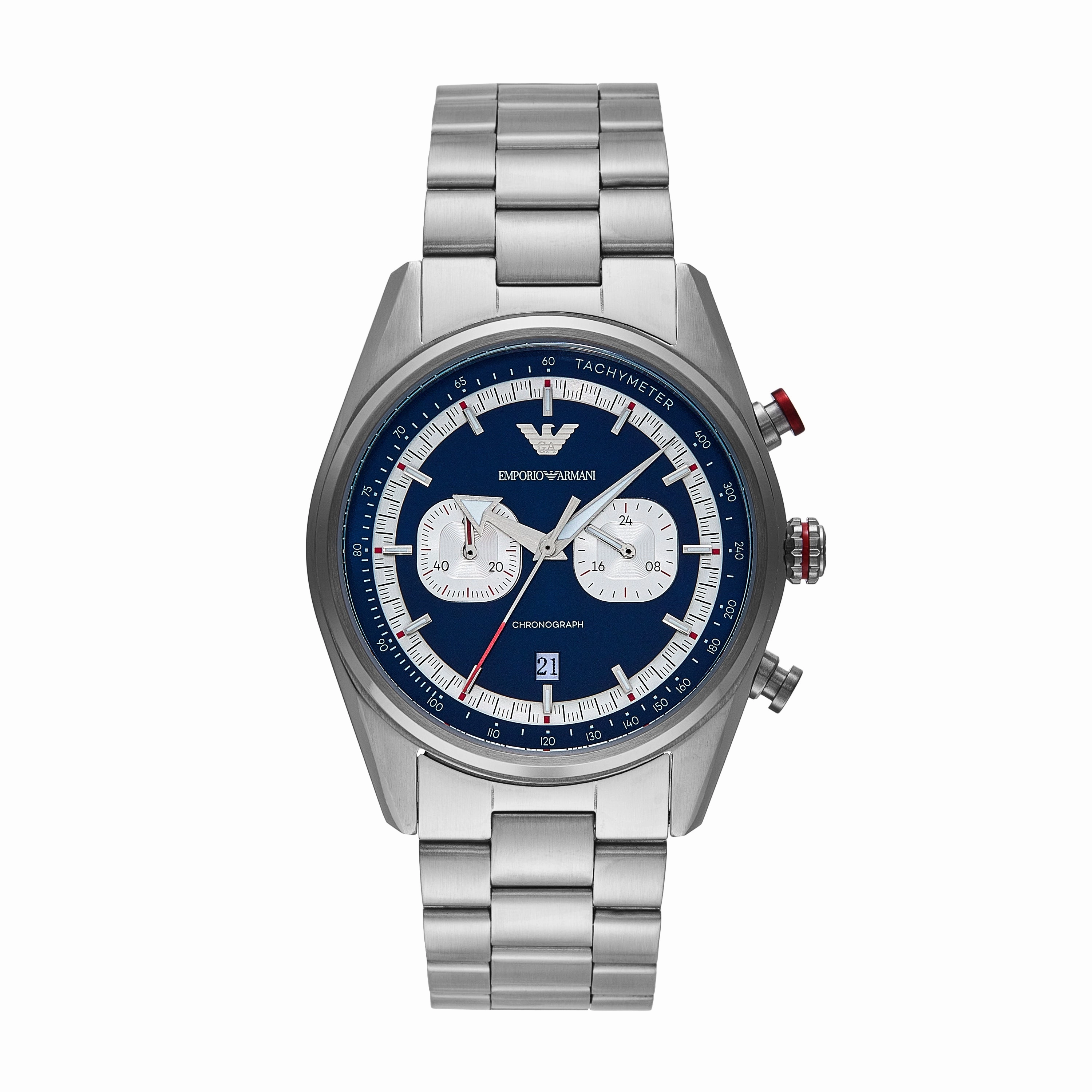 Emporio Armani Chronograph Blue Dial Stainless Steel Watch AR11676 
