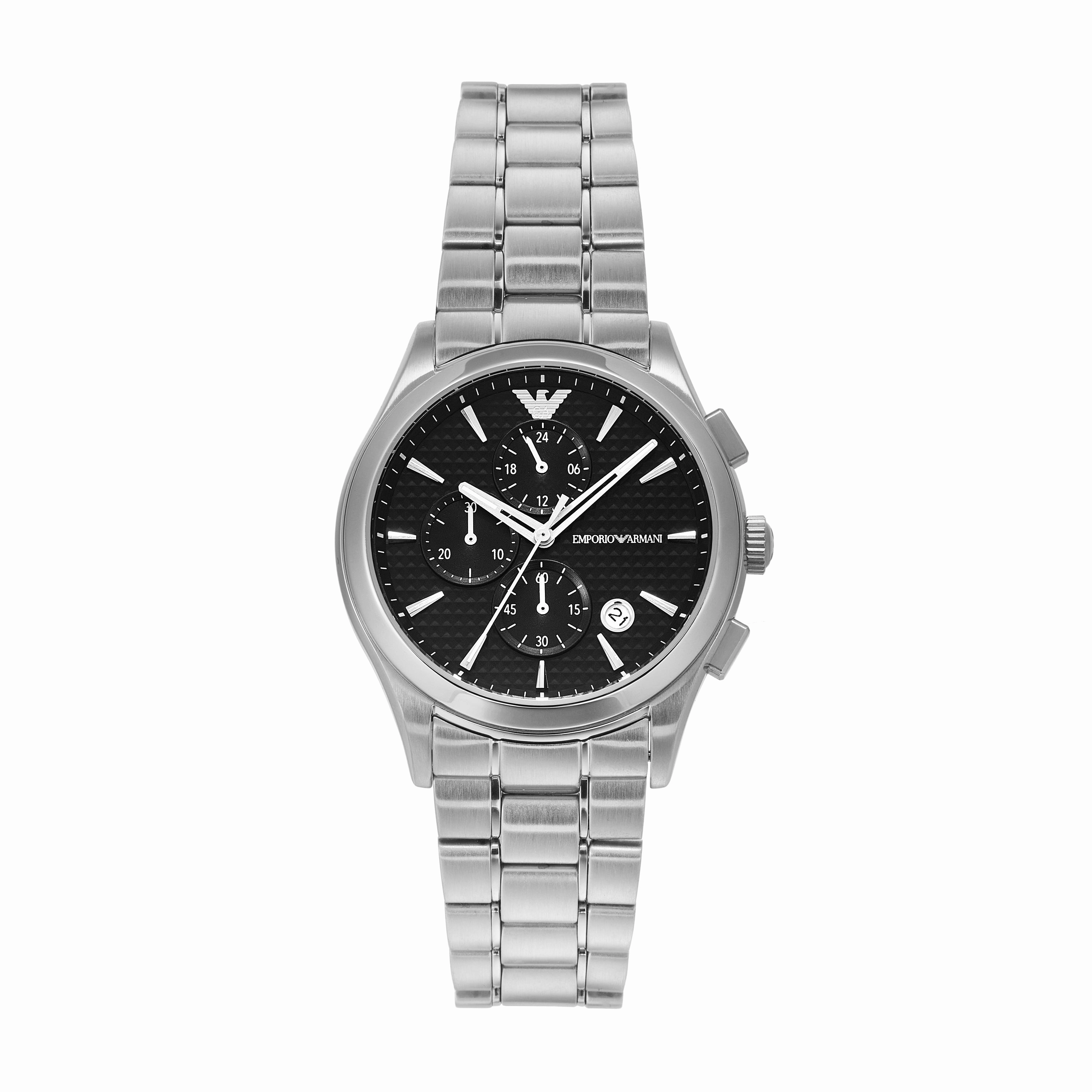 Emporio Armani Silver Steel Watch with Black Dial and Chronograph AR11602,quartz watch, quartz watches for men, quartz watches for women, best quartz watch, minimalist quartz watch, luxury quartz watch, waterproof quartz watch,analog quartz watch, digital 