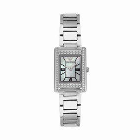 Emporio Armani Two-Hand Mother of Pearl Dial Stainless Steel Watch AR11625 