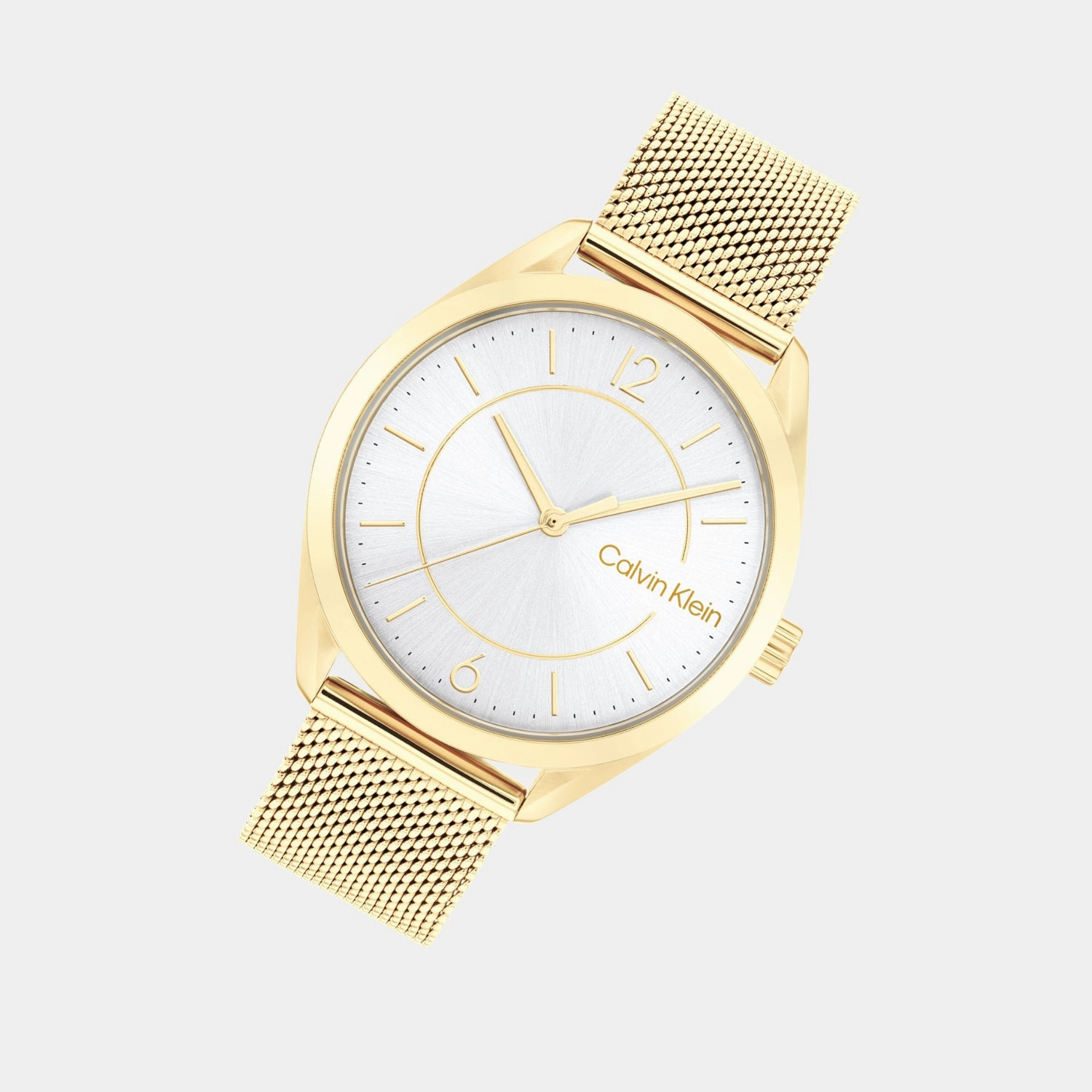 Essentials Women Quartz Gold Dial Analog Stainless Steel Watch 25200195