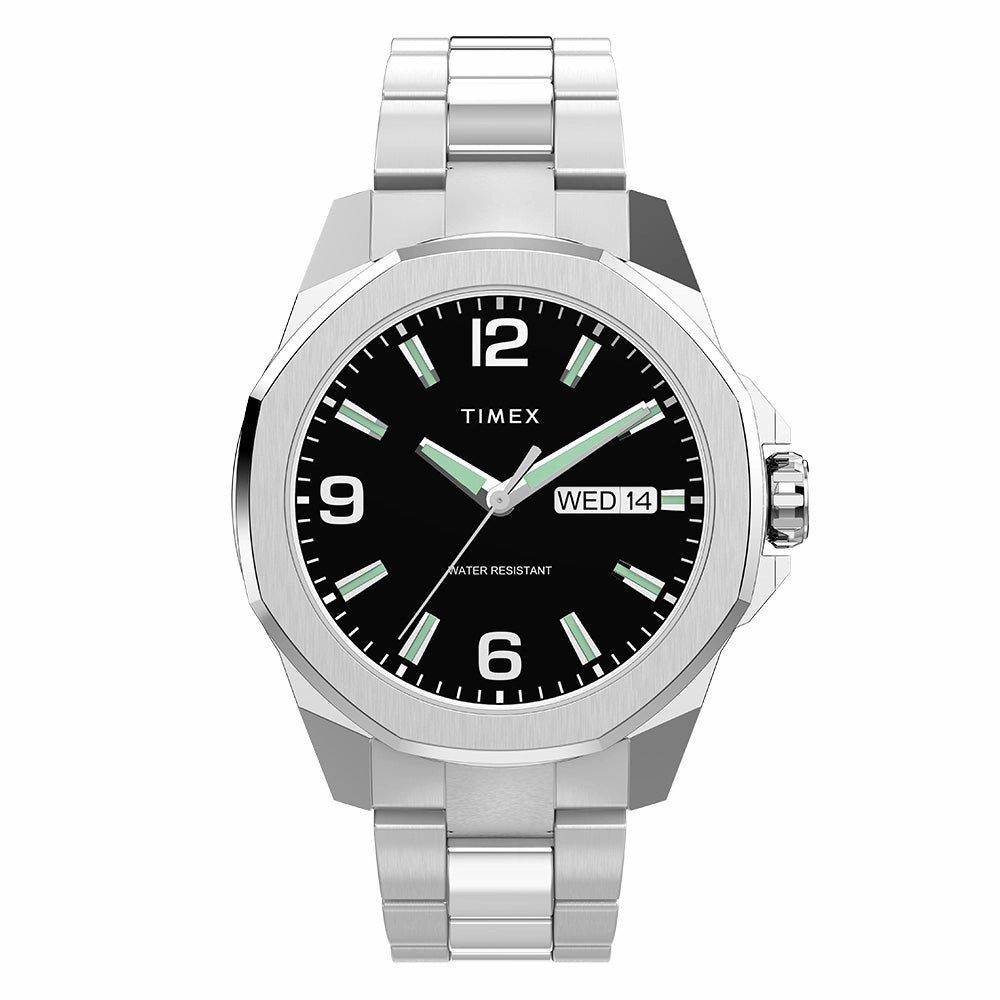 Essex Avenue Day-Date 46mm Stainless Steel Band stainless-steel watches stainless steel watch bands stainless steel watches cheap