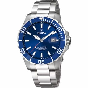 Festina Automatic Blue Dial Stainless Steel Strap Watch f20531/3 