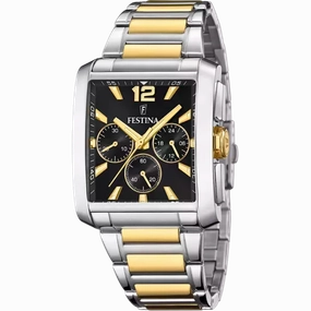 Festina Black Dial Stainless Steel Strap Men's Watch F20637/4 