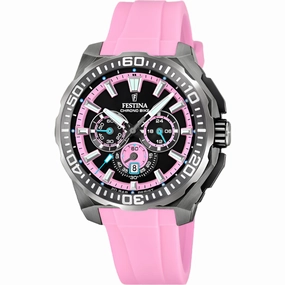 Festina Chrono Bike Pink Rubber Strap Watch f20725/2 