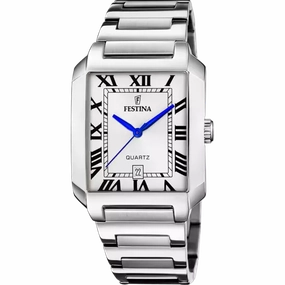 Festina Men's Classic Silver Dial Stainless Steel Timepiece F20677/1 
