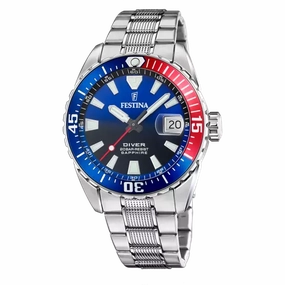 Festina Men's Sophisticated Stainless Steel Watch F20669/4 - BlueThe Originals Series 