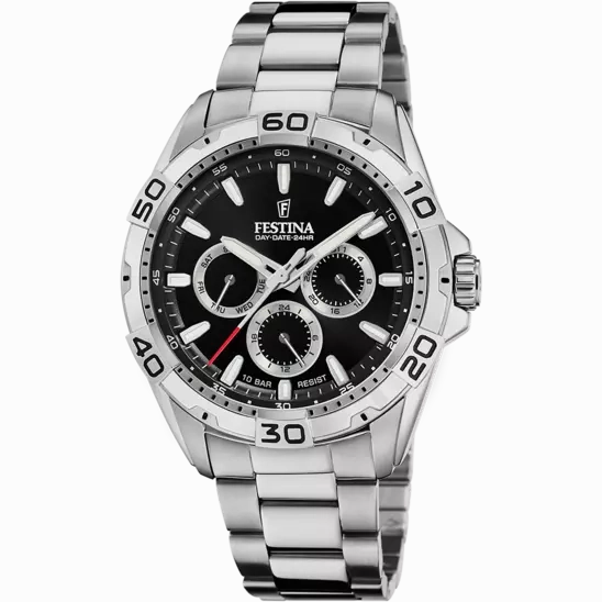 Festina Men's Stainless Steel Elegance Watch F20623/4 with Black Dial 
