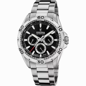 Festina Men's Stainless Steel Elegance Watch F20623/4 with Black Dial 