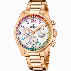 Festina Rainbow Silver Dial Stainless Steel Strap Women's Watch F20639/2 