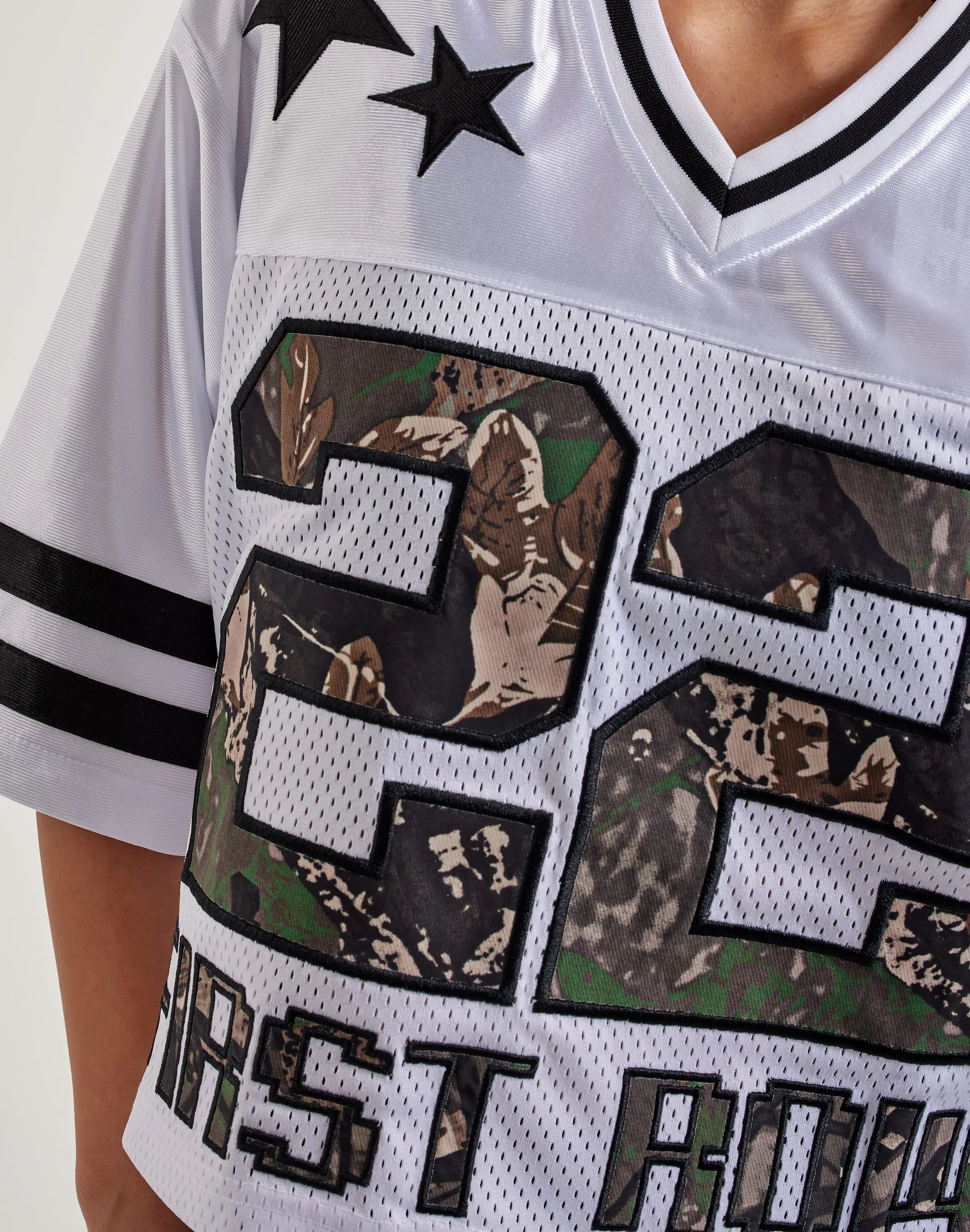 First Row Cropped Mesh Jersey