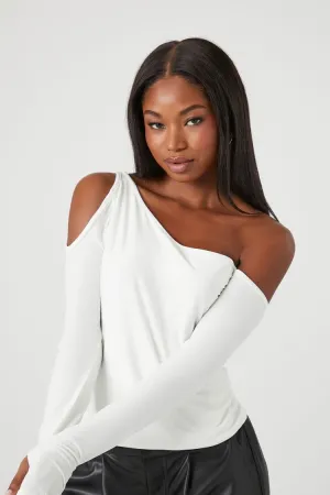 Forever 21 Women's Cutout One-Shoulder Top White Forever 21
