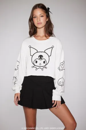 Forever 21 Women's Kuromi Graphic Cropped T-Shirt Cream/Multi Forever 21