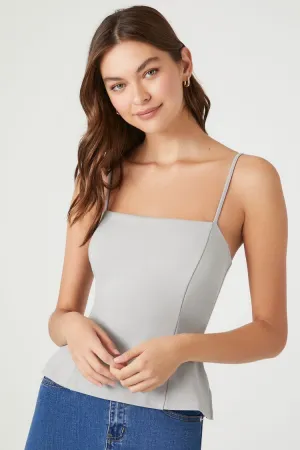 Forever 21 Women's Lace-Up Bustier Cami Harbor Grey Forever 21