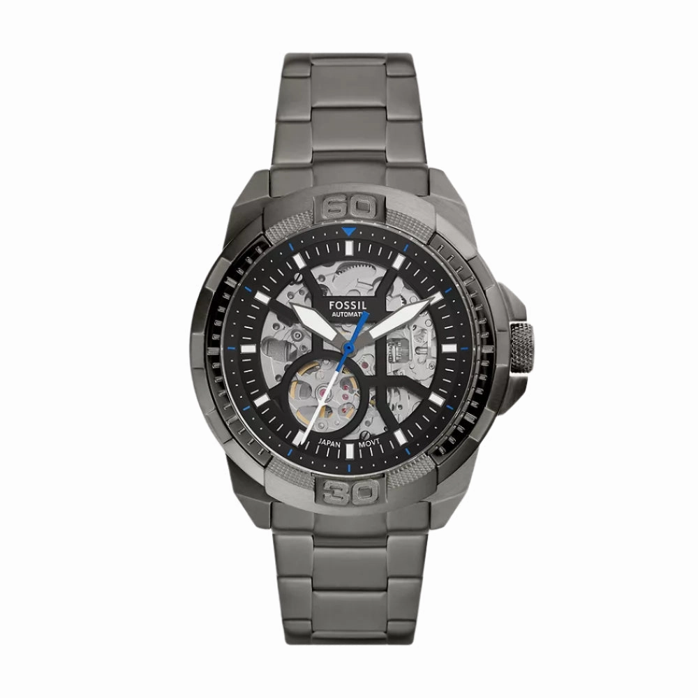 Fossil Bronson Smoke Grey Stainless Steel Mens Watch ME3218 