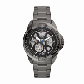 Fossil Bronson Smoke Grey Stainless Steel Mens Watch ME3218 