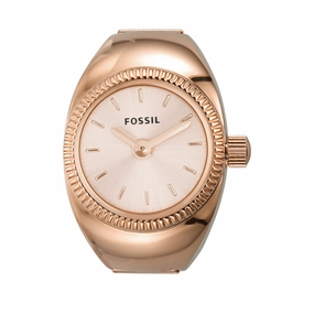 Fossil Elegance Ring Watch ES5247 ?C Rose Gold Two-Hand Timepiece 