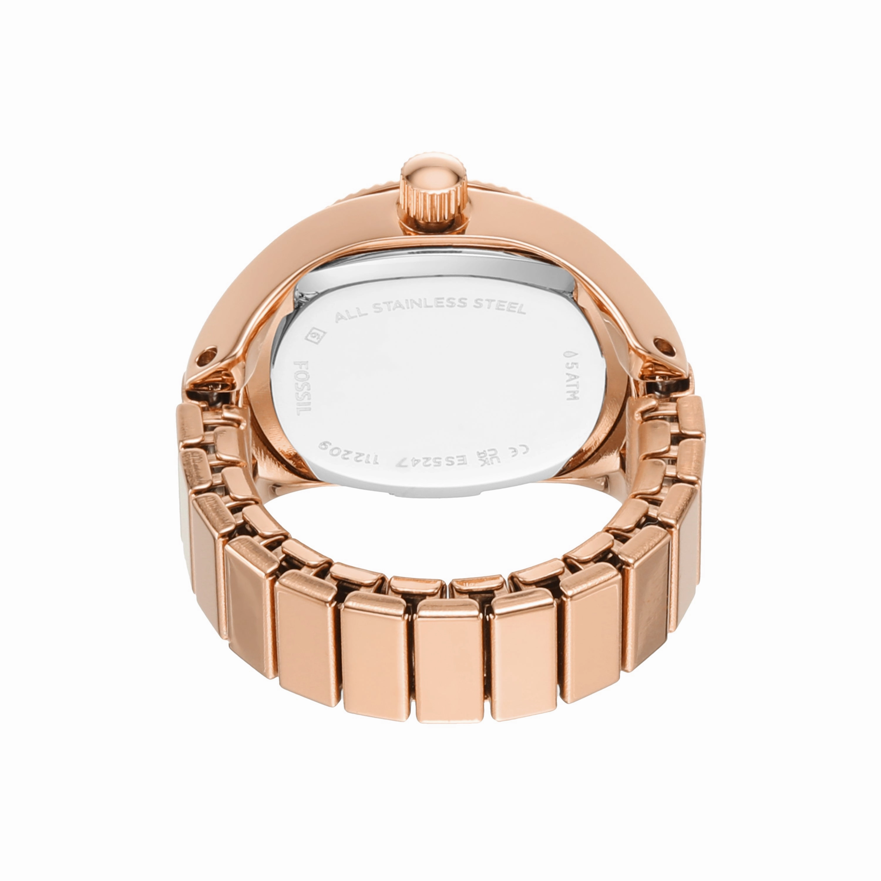 Fossil Elegance Ring Watch ES5247 ?C Rose Gold Two-Hand Timepiece