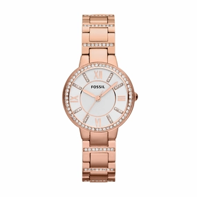 Fossil Gold Tone Fossil Virginia Watch with Crystal Accents - ES3284 