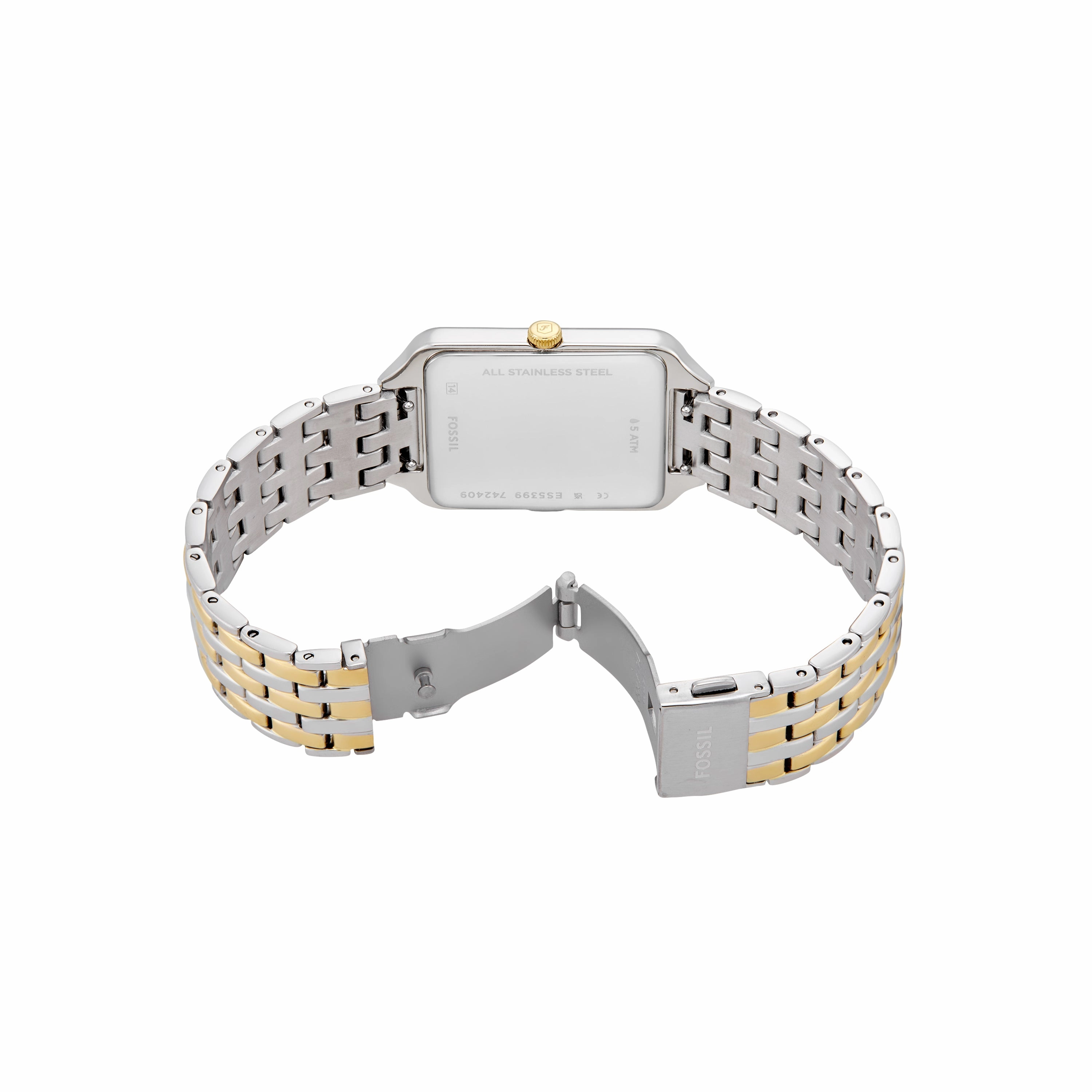 Fossil Raquel Sun Moon Multifunction Two-Tone Stainless Steel Watch ES5399