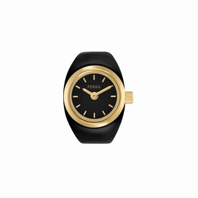 Fossil Two-Hand Gold Stainless Steel Ring Watch ES5413 