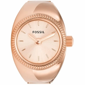 Fossil Women's Ring Watch - Quartz Rose Gold Dial Stainless Steel Band | ES5247 Luxury Quartz Watch Quartz Watch Sale