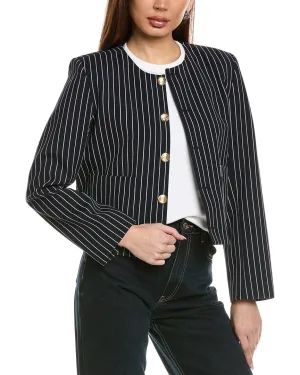 FRAME Denim Button Front Wool-Blend Jacket