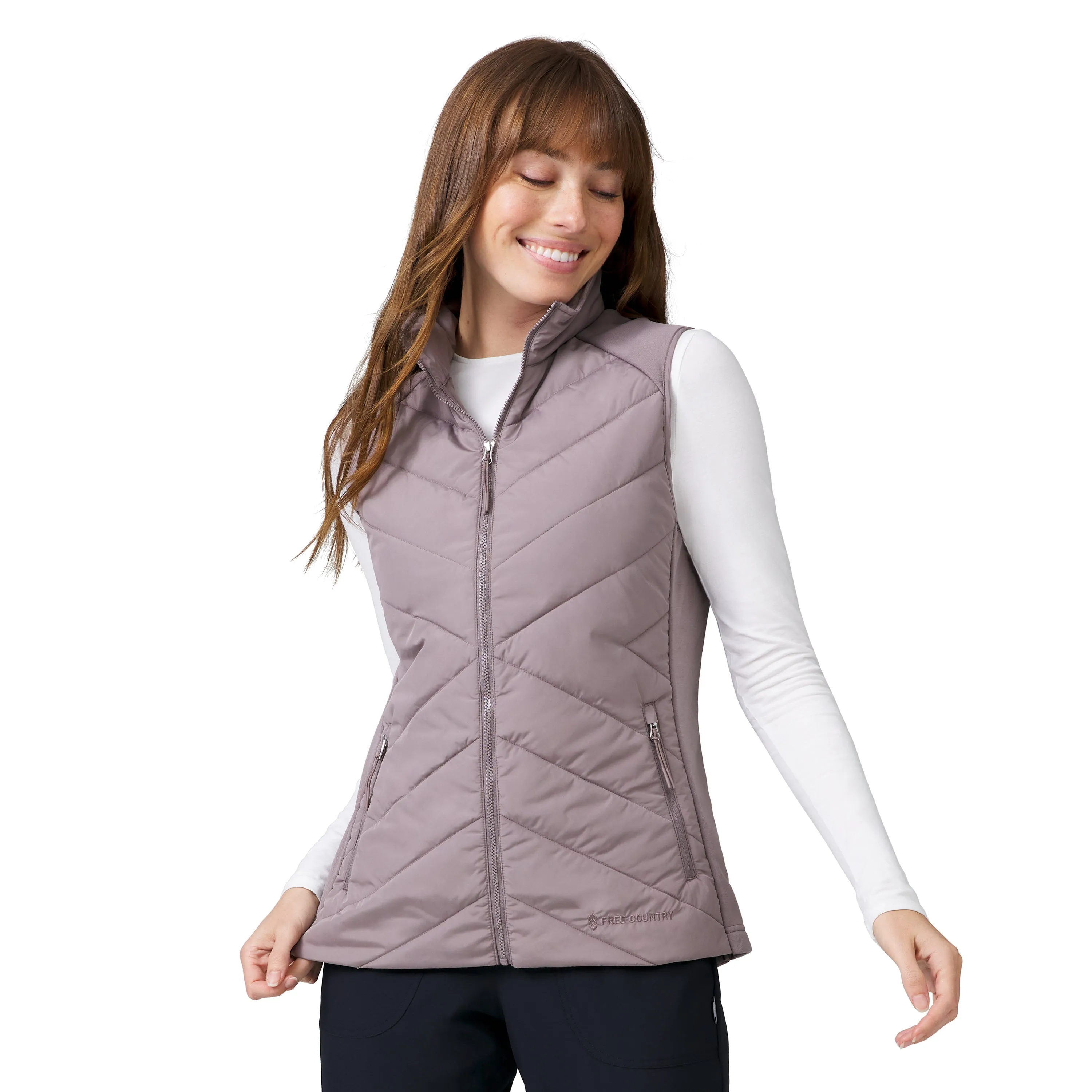 Free Country Women's Quilted Hybrid Vest