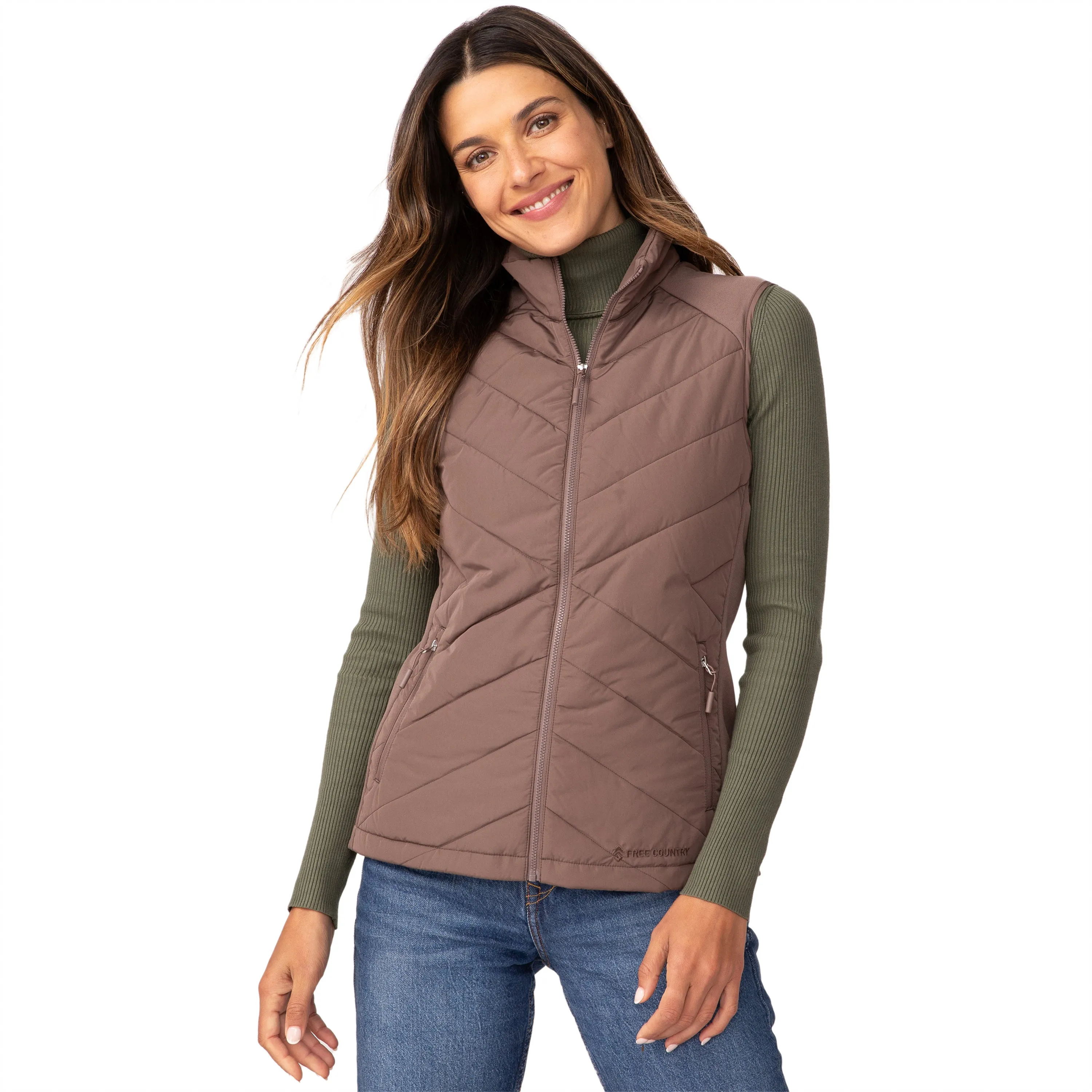 Free Country Women's Quilted Hybrid Vest