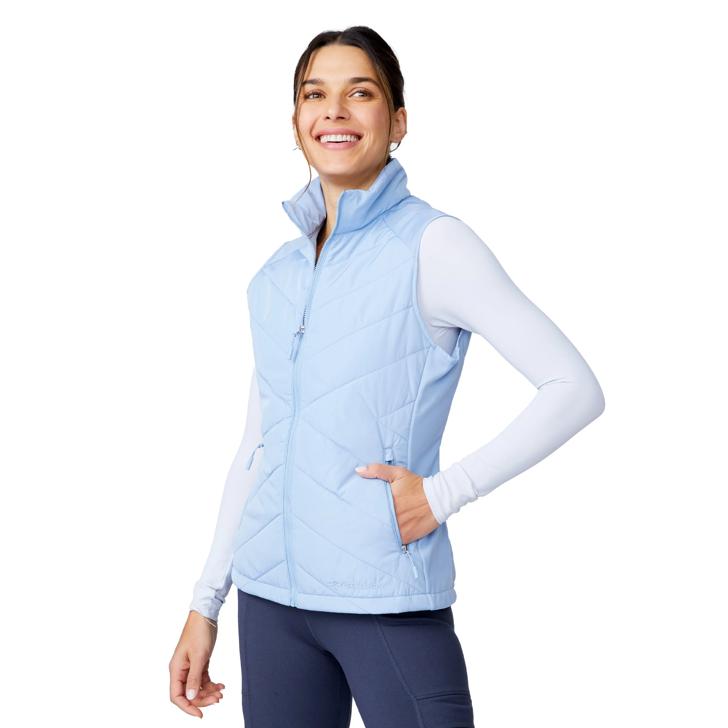 Free Country Women's Quilted Hybrid Vest