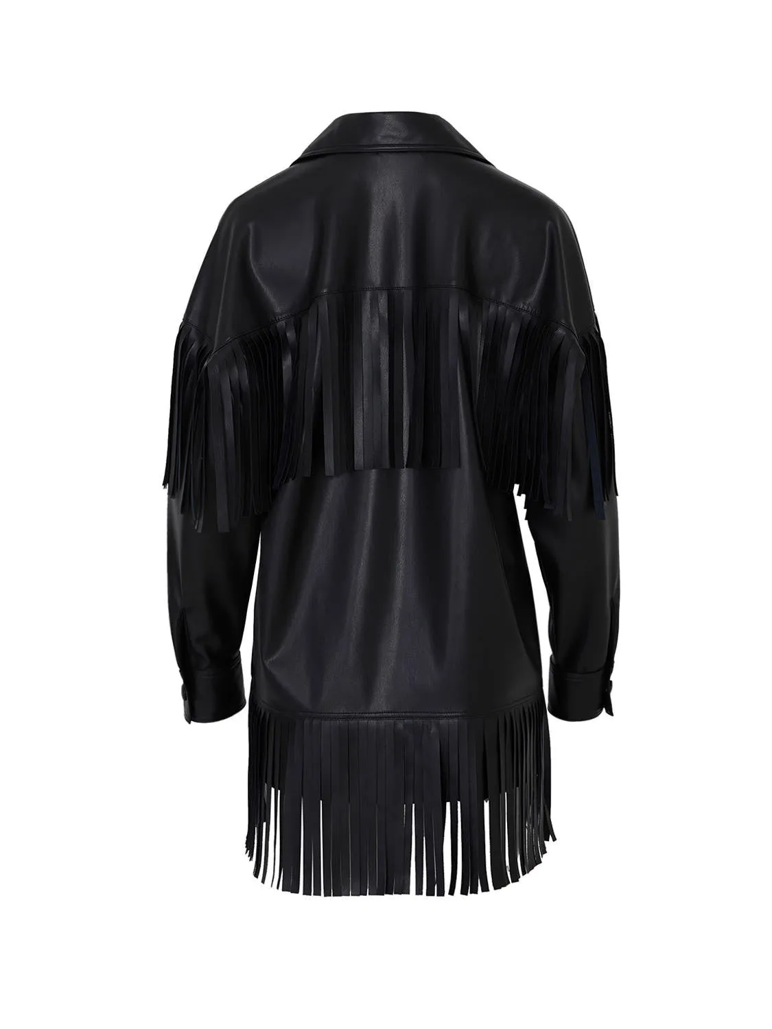 Fringe Faux Suede Jacket