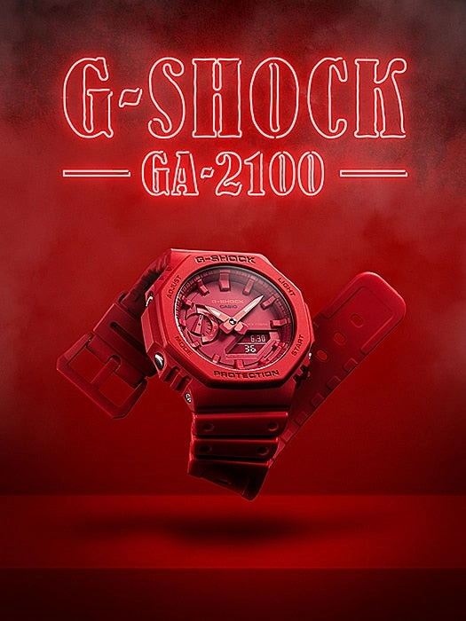 G-Shock    Red Carbon Core Guard GA2100-4A