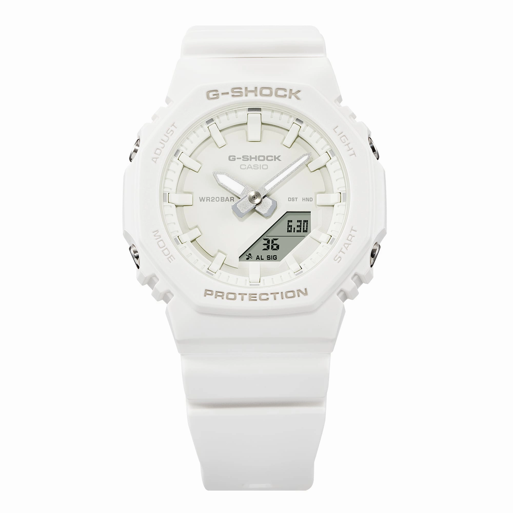 G-Shock All White CasiOak Ladies Watch GMAP2100-7A