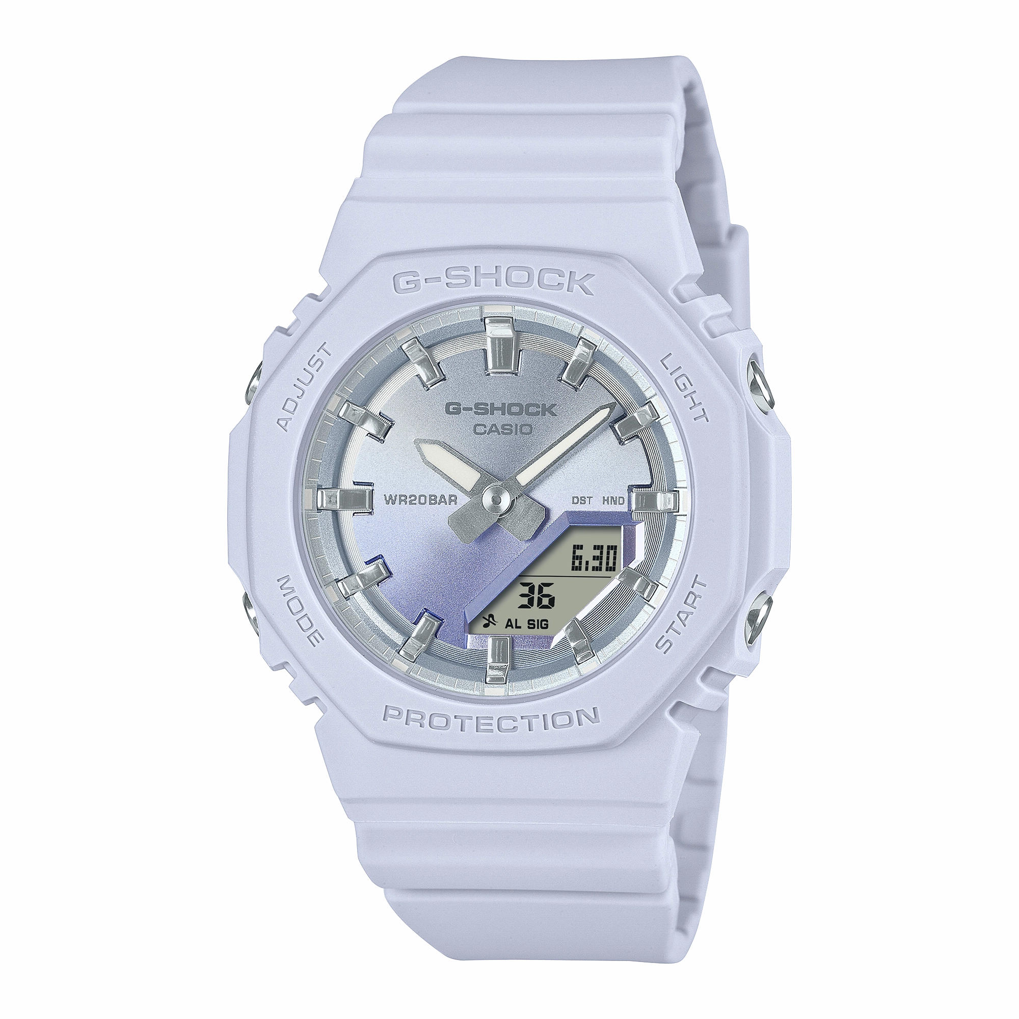 G-Shock Analog Digital White Resin Band Watch GMAP2100SG-2A 