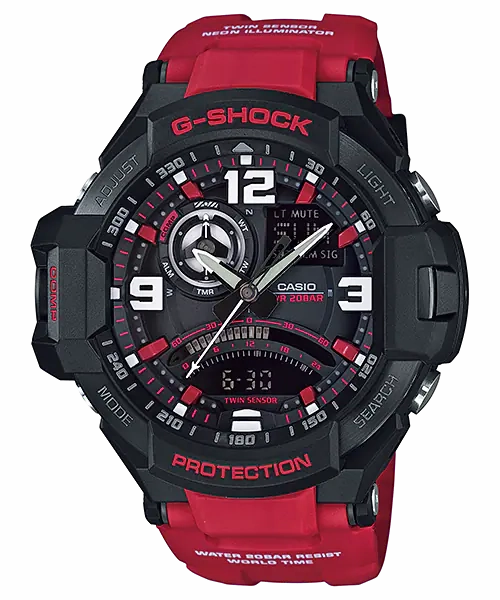 G-Shock Aviation Black Dial Red Resin Watch GA1000-4B,quartz watch, quartz watches for men, quartz watches for women, best quartz watch, minimalist quartz watch, luxury quartz watch, waterproof quartz watch,analog quartz watch, digital quartz watch,afforda