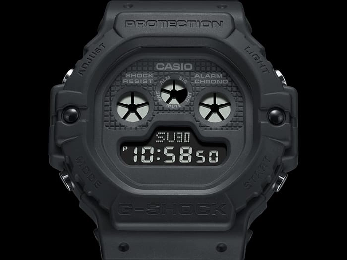 G-Shock Digital 5900 Style All Black Resin Band Watch DW5900BB-1D
