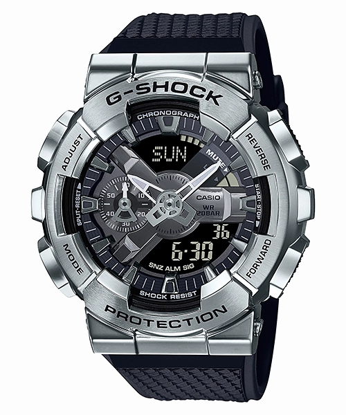 G-Shock DUO Stainless Steel Men's Chronograph Watch GM110-1A,quartz watch, quartz watches for men, quartz watches for women, best quartz watch, minimalist quartz watch, luxury quartz watch, waterproof quartz watch,analog quartz watch, digital quartz watch