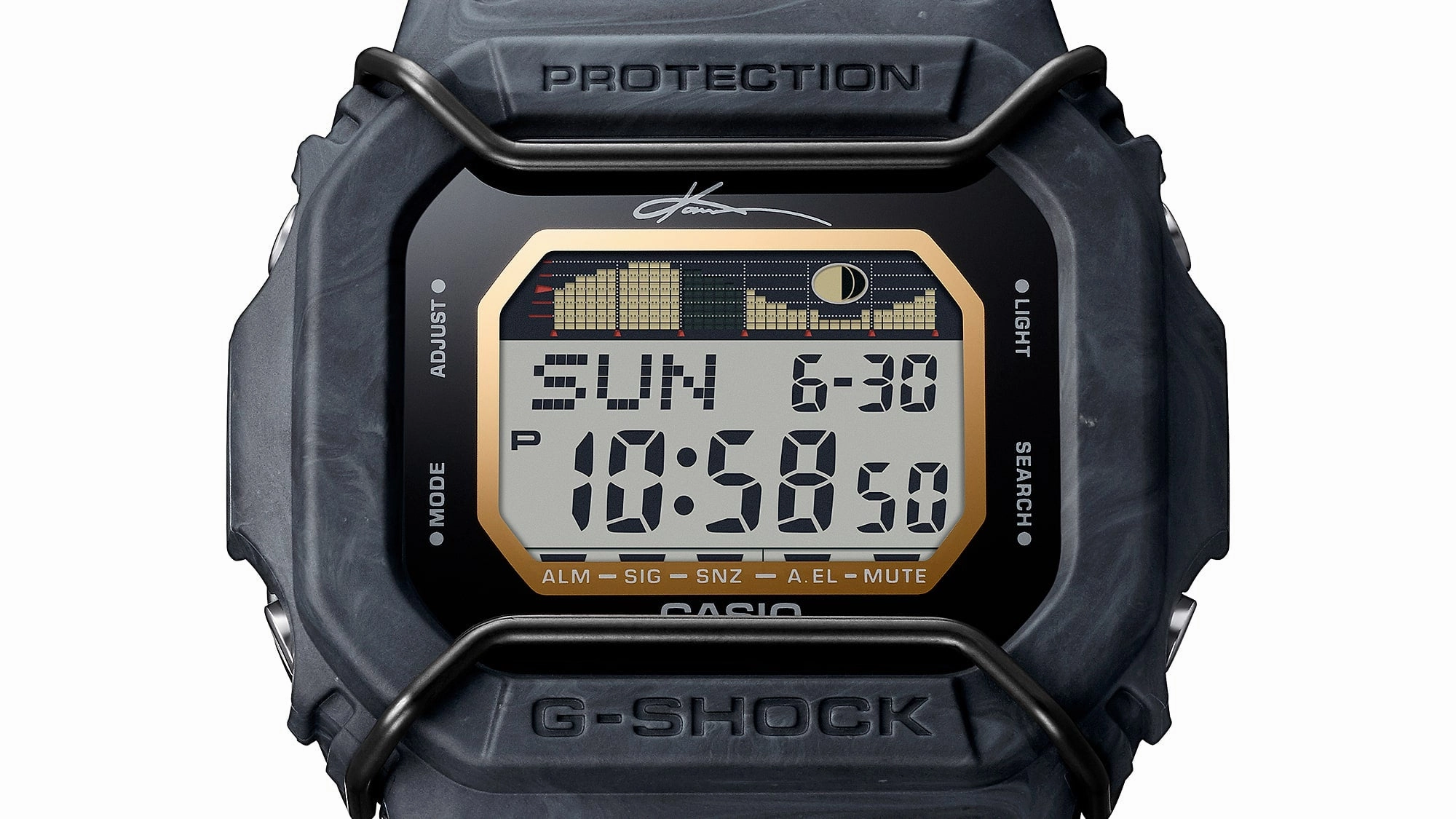 G-Shock G-Glide Grey Dial Black Resin Band Watch GLX5600KB-1D