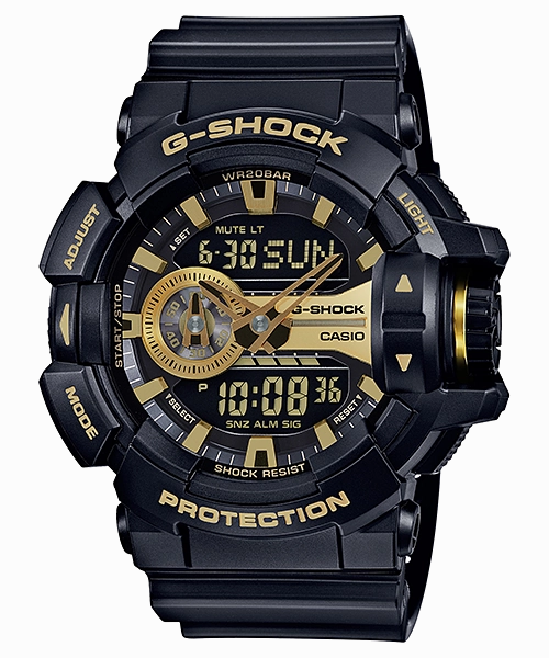 G-Shock Men's Rotary Switch Watch with Special Gold Accents GA400GB-1A9,quartz watch, quartz watches for men, quartz watches for women, best quartz watch, minimalist quartz watch, luxury quartz watch, waterproof quartz watch,analog quartz watch, digital q