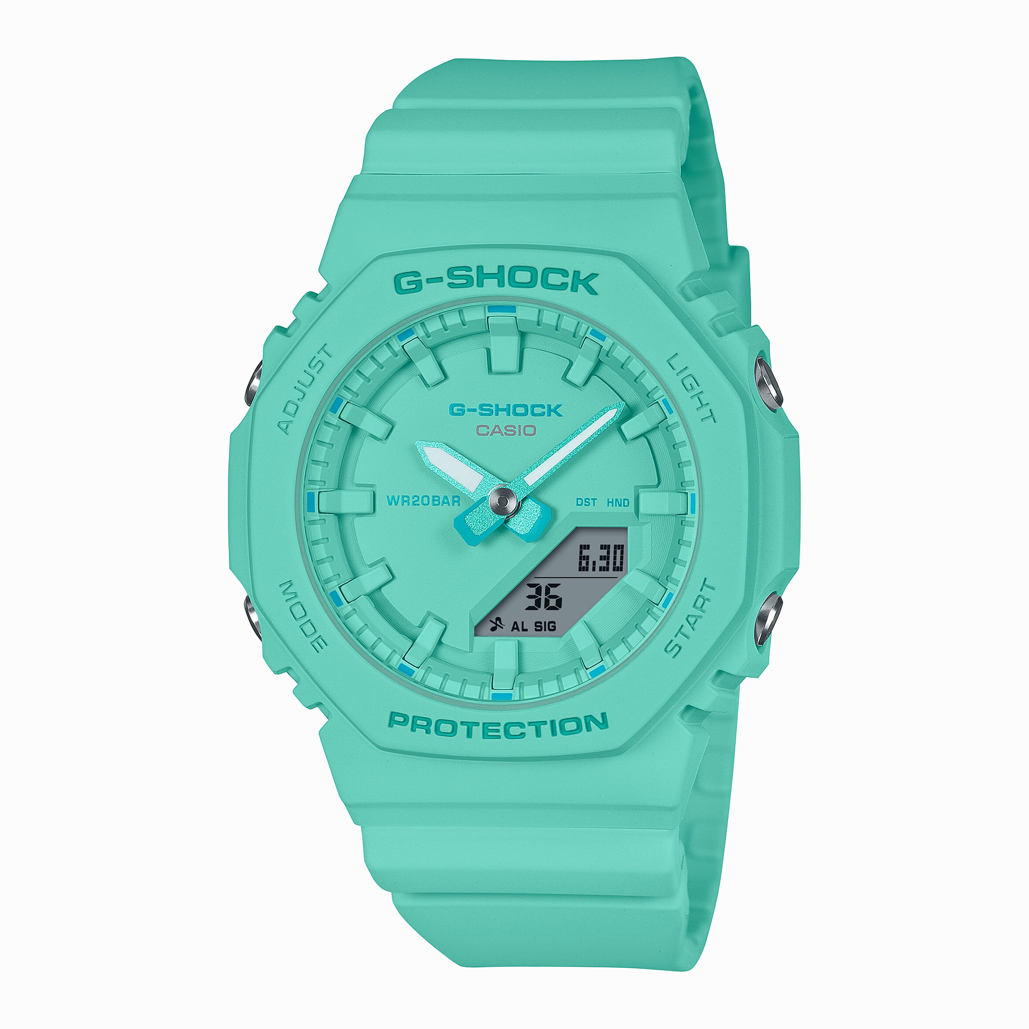 G-Shock Turquoise Resin Band Turquoise Dial Watch GMAP2100-2A 