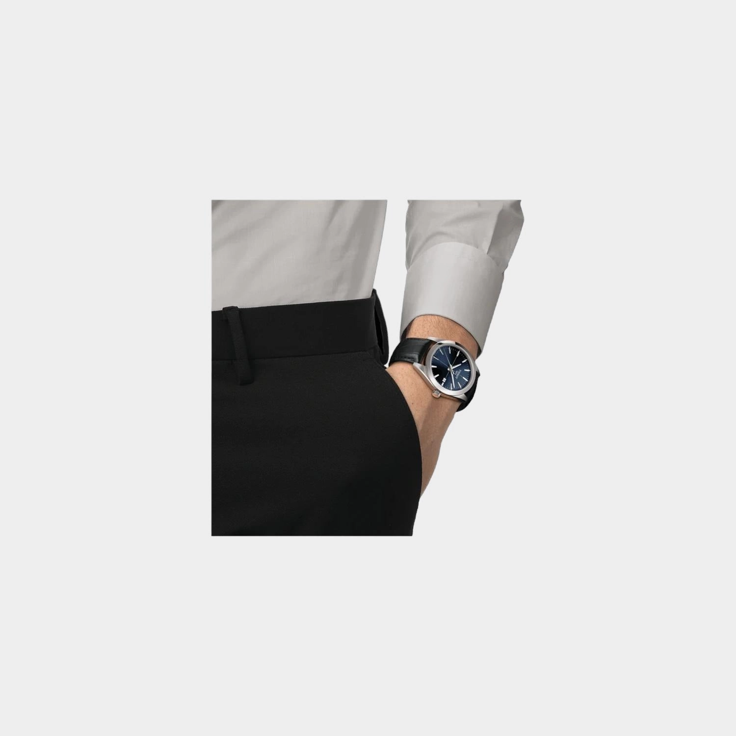 Gentleman Men Analog Leather Watch T1274101604101